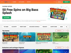 Leo Vegas Casino website